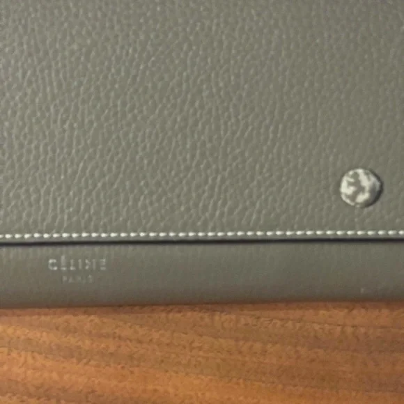 Celine Taupe Continental Leather Wallet - Picture 2 of 8